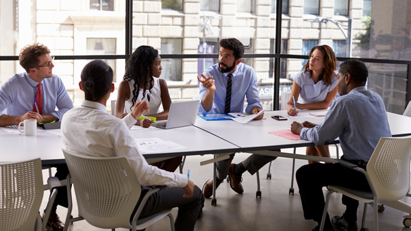 professionals at conference table